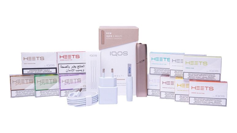 IQOS 3 Multi Gold Kit + 12 Heets Flavors